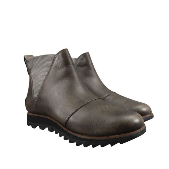 Sorel Shoes Womens 5 Bootie Harlow Chelsea Leather Waterproof Quarry Classic Mid - Picture 1 of 14